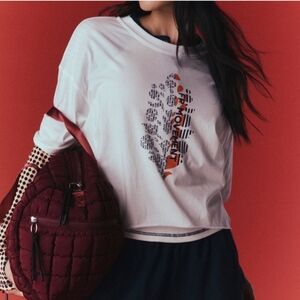 FREE PEOPLE INSPIRE BUTI LOGO TEE NWOT